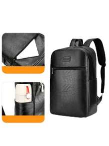 Men's Pu Leather Backpack, Large Capacity Casual Fashion High School University Student Laptop Backpack, Suitable For Teen Summer Casual Outdoor Athletic Or Vacation Travel Or Graduation Gifts Or Birthday Dress Accessories - Multicolor - View 8