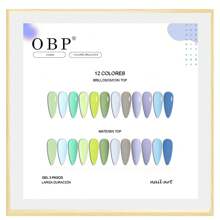 OBP Gama De 12 Colores Gel Esmalte Semi Permanente Para Uñas - Verde Lima - Ver 2