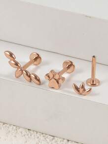 1 pièce Boucles d'oreilles clous en acier inoxydable en forme de serpent, étoile, cartilage tragus, hélix pour hommes et femmes, bijoux de piercing pour hélix et cartilage