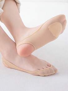 Calcetines de suspensor invisibles, frescos y transpirables para mujer, con diseño de media suela y talón descubierto