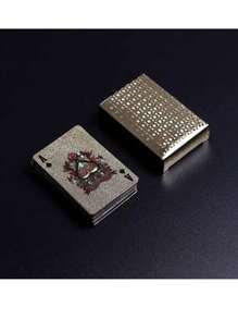 1 Set Waterproof Portable Golden Foil Playing Cards, Ideal For Leisure Activities, Entertainment And Tabletop Games, Perfect As Birthday, Christmas Or Party Gift - Multicolor - View 15