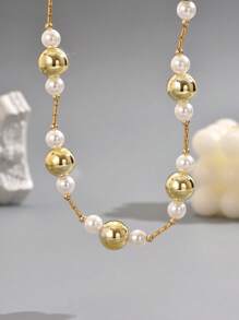 1st Elegante minimalistische kralendecoratieketting voor vrouwen
