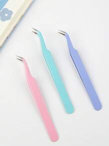 1pc Multi-Functional Goo Card Tweezers Fresh And Simple Handmade DIY Handbook Sticker Tool Creative Macaron Niezi Small Clip,Back To School,School Supplies - Multicolor - View 3