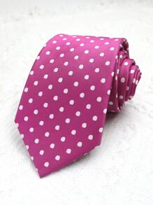 1pc Polka Dot Casual Polyester Clip-On Necktie, Versatile For Dress-Up & Everyday Wear, Unisex Men Necktie - Multicolor - View 9