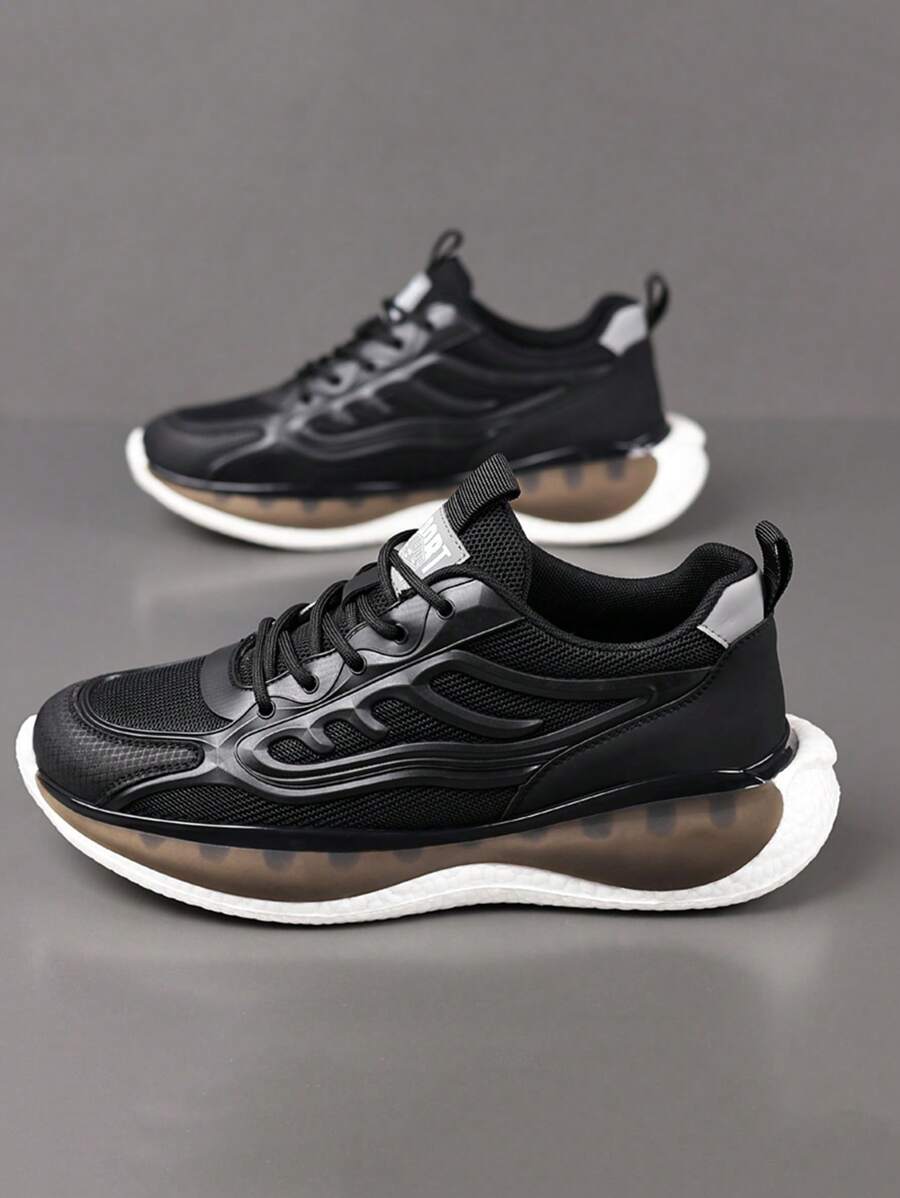 Men's Thick Sole Breathable Running Casual Sneakers, Suitable For Teens, Casual Or Outdoor Athletics, Vacation Travel, Graduation Gifts, Or Birthday Dress Accessories, All Season