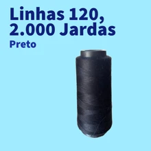 Kit 2 Sewing Threads 120 Straight 2,000 Yards, White, Black And Colored - 白色 - 查看 5