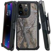 Rugged Shockproof Defender Phone Case Compatible With IPhone 17 / 16 / 15 / 14 / 13 / 12 / 11 / Plus / Pro / Pro Max / With Belt Clip - 黑樹 - 查看 1