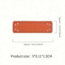 [Customized] Sewing Labels - 10/100pcs Personalized Hand-Woven Faux Leather Labels For DIY Clothing, Bags, Hats, Scarves, Christmas And Halloween Handicrafts Gifts Sewing Accessories - Custom Text, Logo - Brown - View 6