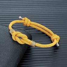 1pc Minimalist Romantic Infinity Adjustable Braided Couple Bracelet, Jewelry Gift For Valentine's Day