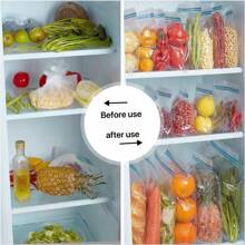 Airtight Food Bag Household Thickened Food Airtight Bag Refrigerator Storage Bag With Airtight Plastic Bag Food Delivery Bag Moisture-Proof Bag Reusable Plastic Bag Dry Fruit Airtight Storage Bag