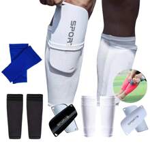 Pro Soccer Shin Guards & Leg Warmers Set (2pcs) - Double Layer Elastic Support For Football Matches, Training - Breathable, Lightweight Design