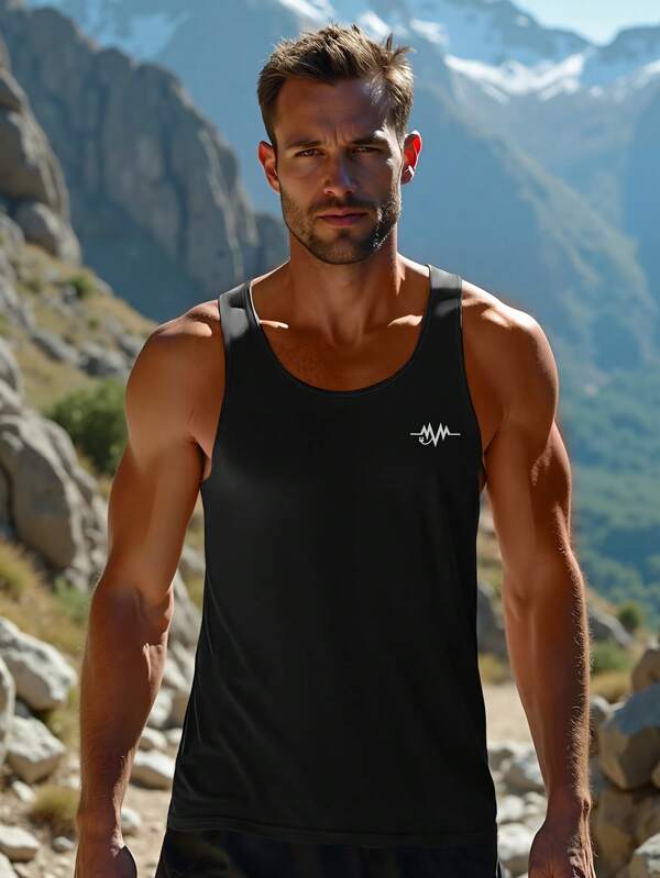 Basic Tank Top With Racerback Cut Allows Full Range Of Motion Great For Rowing Squats Or Upper Body Training Routines