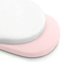 婴儿床弹力床单，男女宝宝通用，柔软透气，适用于椭圆形摇篮、摩西篮和长方形床垫。