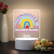1Pc Customized Name Teacher Creative Gift 3D Light Illusion LED Night Light Warm Light Birthday Gift Christmas Gift Decoration Desk Lamp Night Light,A Gift For The Teacher, A Graduation Gift Gifts - Multicolor - View 3