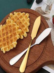 1/2/4pcs Stainless Steel Korean Style Butter Knife, Jam Spreader, Peanut Butter Knives For Toast, Bread, Cream