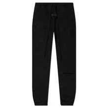 Fear Of God Essentials Fall Black Sweatpants 'Stretch Limo' 130BT212030F Black Cotton Flocked Sweatpants, Loose-Fitting Athleisure Bottoms, Drop Crotch Design For Street Style And Winter Outdoor Wear. Fall Halloween - 黑色 - 查看 1