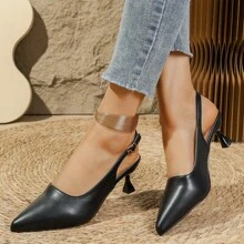 2025 neue modische, elegante und vielseitige Damen Hochhackenschuhe mit spitzer Zehenpartie