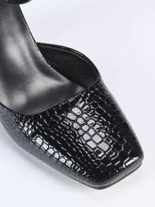 休闲女士平底镂空时尚高跟鞋 - 黑色 - 查看 5