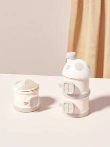 1pc Baby Mushroom Shaped PP Milk Powder & Snack Storage Container, Suitable For Outdoor Use - Multicolor - View 4