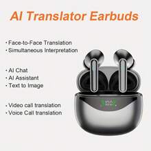 New 144 Translation Earphones: Real Time Translation Headphones, Suitable For Travel, Business, And Work