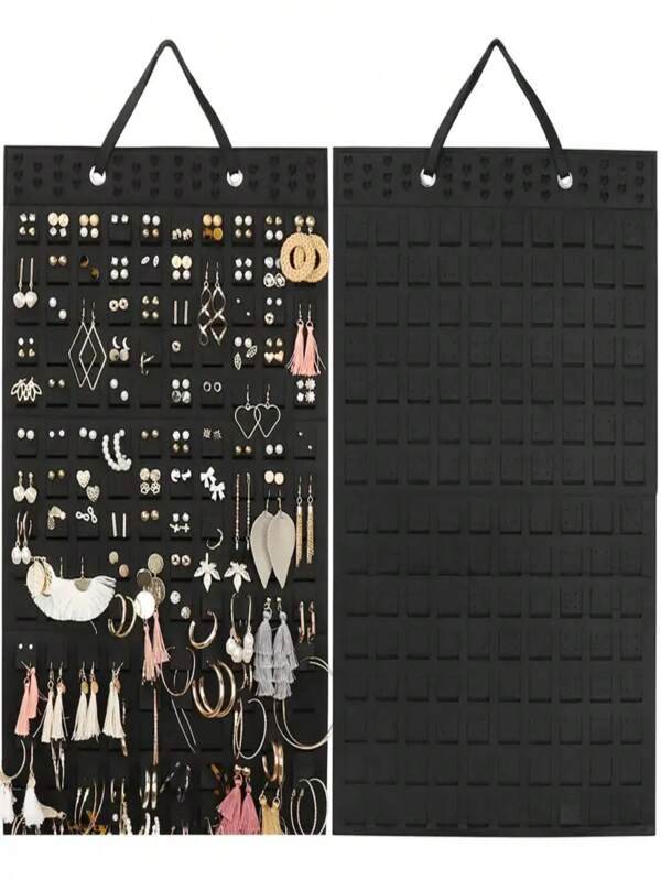 Sieradenrek van gaas, oorbellen organizer, sieraden displaystandaard van vilt, ruimtebesparende opbergdoos voor slaapkamer, bureau, kaptafel, huis, studentenkamer, hangende sieraden organizer voor aan de muur - kan tot 300 paar bevatten, compact ontwerp, zacht materiaal, oorbellenhouder, hangend sieradenrek voor aan de muur, opbergvak voor oorbellen, kettingen, armbanden en ringen - gebruiksvriendelijk ontwerp, zomerse spullen voor vrouwen, opbergorganizer cadeau voor terug naar school