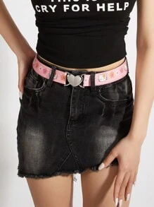 Sanrio 1 pièce Ceinture élastique à la taille, ceinture de décoration polyvalente décontractée pour femmes, imprimé personnage Sanrio, style bohème sans perçage