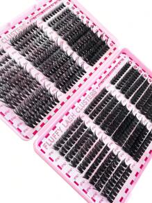 600 piezas Extensiones de pestañas individuales con rizado D, 6 estilos de 30D+40D+50D+60D+80D+100D, de 10-18mm, extra gruesas y naturales con volumen dramático, ultra suaves y súper ligeras, reutilizables, kit de extensión de pestañas segmentadas falsas para uso personal en casa para la vida diaria, boda, cita, fiesta, festival de música, viaje y primavera