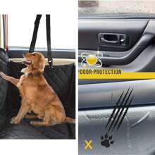 Cubierta de asiento de coche para perros de alta calidad de 137 cm * 147 cm con ventana de malla, hamaca transportadora de mascotas para viajes, protector de asiento trasero de coche para perros, pantalla de malla abierta para asientos compartidos