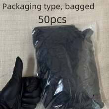 Black Disposable Nitrile Gloves, 4 Mil Thickness, Latex-Free Gloves For Cooking And Cleaning, Home Cleaning Gloves