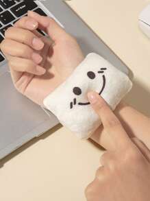 Mini oreiller de support de poignet avec expression mignonne. Réduit la fatigue, protection anti-usure du poignet, tapis de souris pour fournitures de bureau. Confortable.