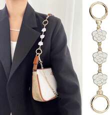 5 Pack Bag Extender, Wallet Strap Extender, Wallet Extender Replacement Accessories, Decorative Lanyard, Cherry Pendant, Glitter Cherry Charm, Clip Keychain (For Handbags, Wallets, Shoulder Bags, Crossbody Bags), Wallet And Women's Keychain Charms, Valentine's Day Women's Bags, Girls Wallets, Bag Making Supplies (Moon, Strawberry, Flower, Pearl, Cherry) For All Major Brand Name Bags - 5 pc-Style B - 查看 5