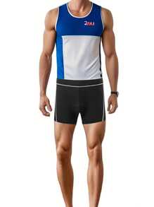 Men's 5D Gel Cushioned Cycling Shorts - Compression Tight Cycling Brief With Geometric Pattern, Mesh Panels And All-Season Comfort For Gym, Outdoor Sports, Sports Gear, Cycling Clothing, Cycling Shorts