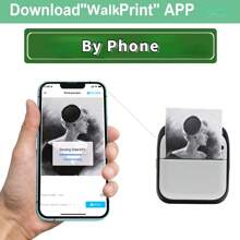 Mini Printer Sticker Thermal Printer With Rolls Thermal Printing Paper, Blue-Tooth Portable Phone Printer,Study Printer For Pictures, Photos, Journals, DIY, Compatible With Phone & Tablet