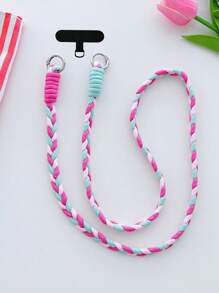 1 Stück bunte Handyhalter - lange Handyhalter-Anhänger, süßes Design, angenehmer Tragekomfort, Zufällige Farbe Metallkarabiner, ein Geschenk für Mutter, Familie, Freunde, Geburtstag, Urlaubshandy-Charm, Handykette