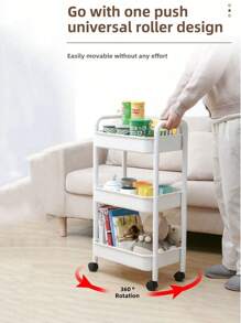 Wheeled Cart Bedroom Bathroom Kitchen Toilet Storage Shelf Living Room Floor Mobile Snack Storage Shelf Multi-Layer Household Storage Shelf - Multicolor - View 6