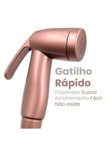 Crie e Construa Ducha Higiênica Rose Gold Luxo com Registro 1/4 de Volta