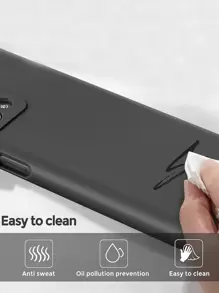 Soft TPU Back Cover Shock-Absorbing Silicone Bumper Anti-Fingerprint Full Body Protective Case, Compatible With OPPO (Black), Waterproof, Anti-Drop, Anti-Scratch - Black - View 5