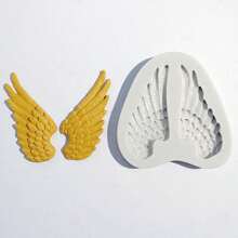 1pc Christmas Angel Wings Silicone Mold, Candle Mold, Soap Mold, Resin Molds, DIY Soft Pottery Clay Drop Glue Decorative Mold, Candle Molds, Hand Decorative Art Tools - Multicolor - View 2