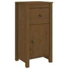 Buffet marron miel 40x35x80 cm bois de pin massif