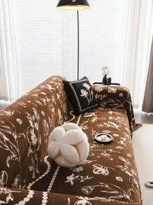 1 Copriforno in chenille moderno e elegante, copricuscino per divano stile leggero e minimalista, antiscivolo, antipolvere, antigraffio, protegge e decora il divano per soggiorno, camera da letto, ufficio, studio - Caffè Marrone - Visualizzare 5