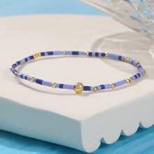 1 pièce Bracelet boho d'été à perles avec un design inspiré de l'océan et de la plage, convient aux hommes et aux femmes