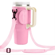 1Pc 40oz Tumbler Case, Cup Cover/Storage/Organization, Diving Material Cup Cover, Car Handle Cup Protective Cover, Diagonal Strap Adjustable Strap, Suitable For Outdoor Travel, Fitness, Daily Use. Outdoor Travel, Fitness, Daily Use., Back To School Supplies