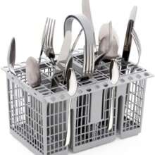 Adaptor pentru accesorii coș pentru mașină de spălat vase multifuncțională Coș pentru mașină de spălat vase Hotpoint C00257140 Coș de depozitare pentru cuțite și furculițe Coș universal pentru tacâmuri Organizare pliabilă pentru uscare pentru mașină de spălat vase Accesoriu de înlocuire Mașină de spălat vase universală Coș pentru tacâmuri (9,5 X 5,4 X 4,8 inchi pentru fierbinte) C00257140 C00386607, compatibil cu GE, BOSCH, Maytag, KitchenAid, Kenmore
