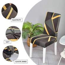 Milk Silk Chair Cover, Printed Stretch Dining Chair Slipcover, Protective Covers For Home, Hotel, Restaurant, Wedding Events - Decorative Slip-On Cover Protects Chairs From Spills And Stains