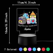 1Pc Customized Name Teacher Creative Gift 3D Light Illusion LED Night Light Warm Light Birthday Gift Christmas Gift Decoration Desk Lamp Night Light,A Gift For The Teacher, A Graduation Gift Gifts - Multicolor - View 14