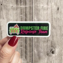 垃圾消防应急队 - 趣味语录乙烯基贴纸，防水，适用于汽车、笔记本电脑、学习用品和返校季 - 彩色 - 查看 17