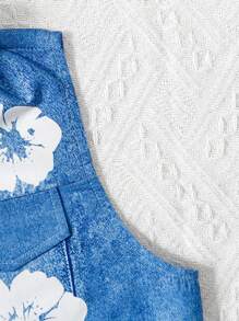 2pcs/Set Girls Tie Dye Vest & Letter Print Camisole Romper Set, Fashionable Spring/Summer