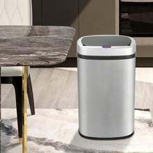 Display4top Stainless Steel Automatic Touchless Kitchen Bathroom Sensor Bin,Trash Can,Touch Bin (58LRound)