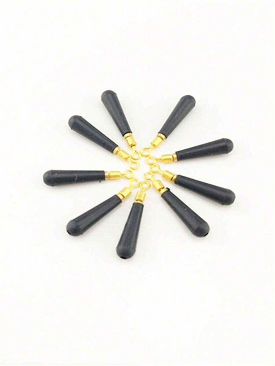 30 Stücke Kupferkopf Schwimmkörper, drehbarer schwarzer Angelpose, allseitig bewegliche Wettkampf-Steckpose, Angelzubehör Kleinteile