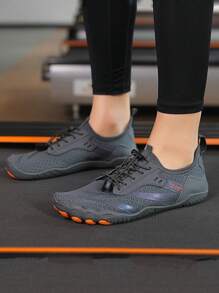 Women's Water Shoes, Couples Aqua Socks, Five Fingers Beach Shoes, Indoor Training Shoes - Dark Grey - View 4